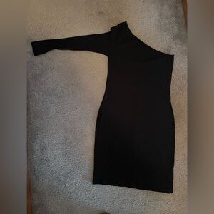 Black One-Shoulder Dress